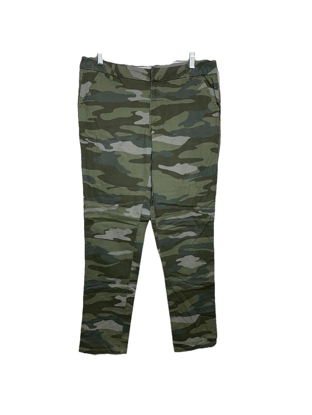 Jolt Camouflage Pants Women Size 5 Green Slim Stretch Utility T1248UNES
